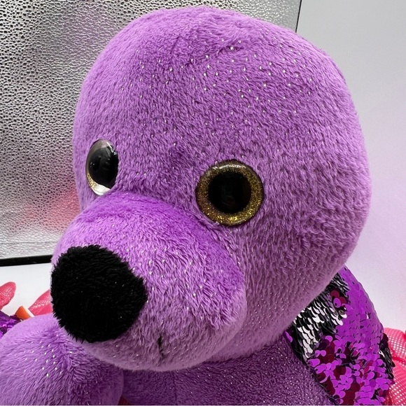 Adventure Planet Color Changing Sequin 2 Piece Seal Toy Plush Stuffed Animals - Picture 10 of 13